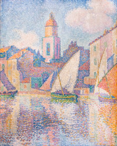 De klokkentoren van Saint-Tropez door Paul Signac