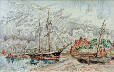P. Signac / Marine in Loquivy door Paul Signac