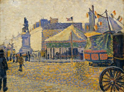 Place de Clichy, 1887 door Paul Signac