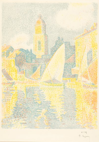 Saint-Tropez: De haven door Paul Signac