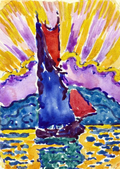 Zonsondergang door Paul Signac