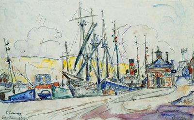 De haven van Fecamp, 1930 door Paul Signac