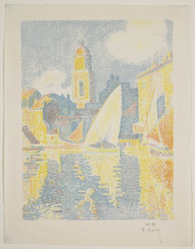 De haven van St. Tropez door Paul Signac