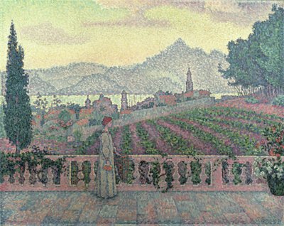 Vrouw op het Terras, 1898 door Paul Signac