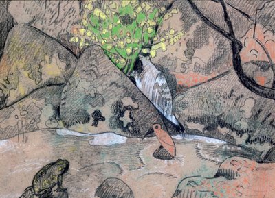 Landschap met een vogel en een pad, ca. 1883-1927 door Paul Sérusier