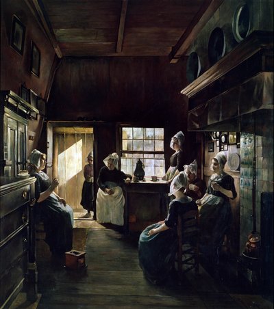 Gesprek, 1888 door Paul Weimar