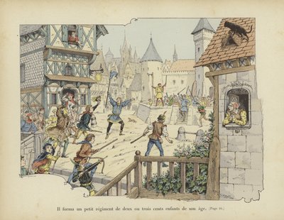 Hij vormde een klein regiment van twee- of driehonderd kinderen van zijn leeftijd door Paul de Semant