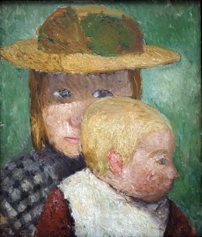 Kinderen in de zon, c.1903 (tempera op karton) door Paula Modersohn-Becker