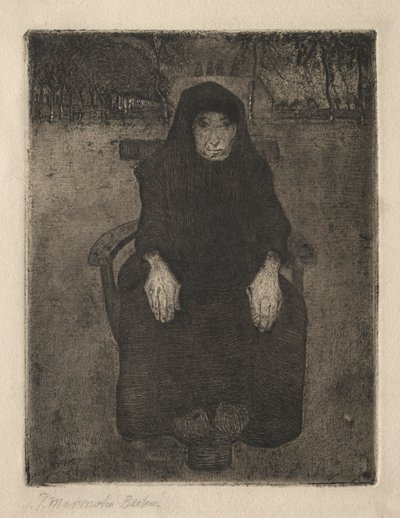 Zittende Oude Vrouw door Paula Modersohn Becker