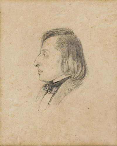 Portret van Frédéric Chopin door Pauline Viardot García