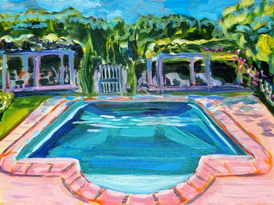 Zonnig Tuinzwembad door Pauline Wegman | Key and Sea Creative
