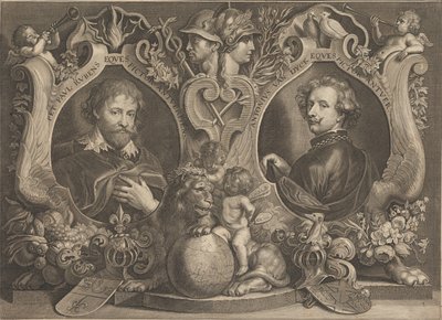 Paulus Pontius - Antonius Van Dyck Eques en Peter Paul Rubens Eques - Google Art Project door Paulus Pontius