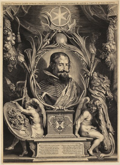 Portret van Gaspar de Guzmán, graaf van Olivares door Paulus Pontius
