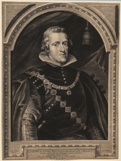 Portret van Filips IV, koning van Spanje door Paulus Pontius