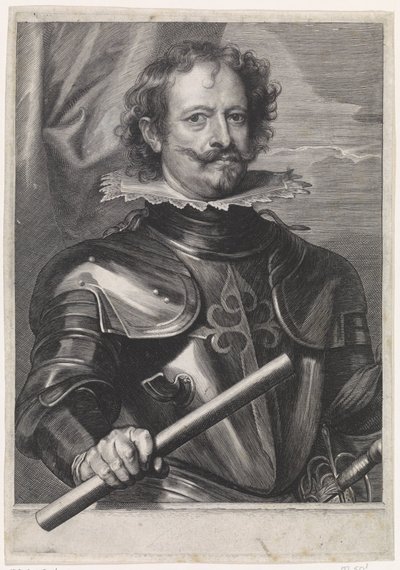Portret van Diego Felipez de Guzmán, markies van Leganés door Paulus Pontius