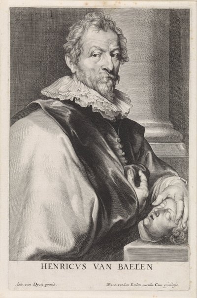 Portret van de schilder Hendrik van Balen (I) door Paulus Pontius