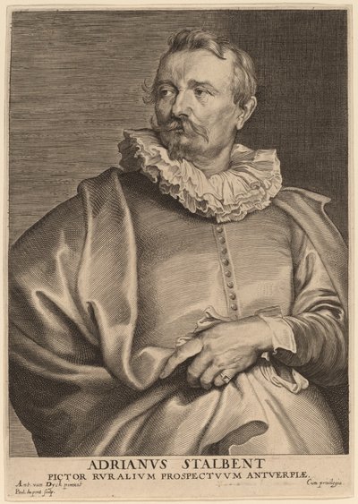 Adriaen van Stalbemt door Paulus Pontius after Sir Anthony van Dyck