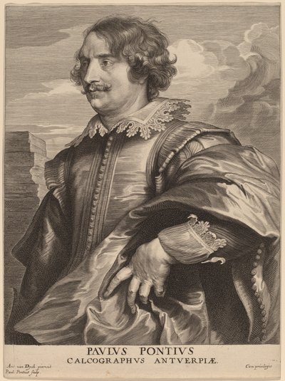 Paulus Pontius door Paulus Pontius after Sir Anthony van Dyck