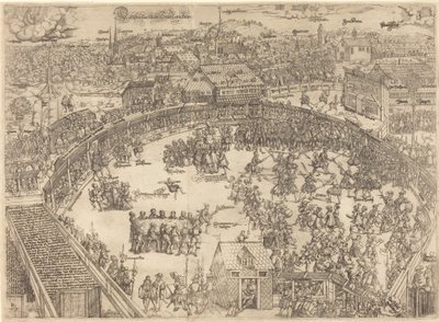 Het Toernooiveld in de Stad Zwickau door Paulus Reinhart