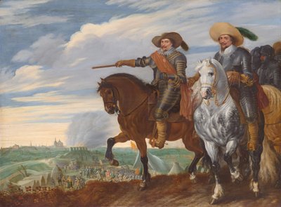 Frederik Hendrik en Ernst Casimir van Nassau-Dietz bij het beleg van 
