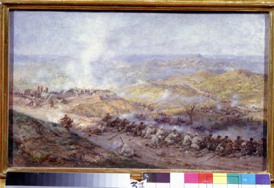 Een scène uit de Russisch-Turkse oorlog (1876-1878) door Pavel Osipovich Kovalevsky