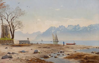 Meer van Genève met Tour Haldimand door Peder Monsted