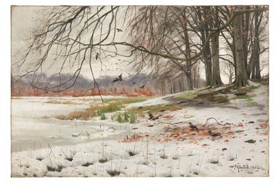 Besneeuwd landschap door Peder Monsted