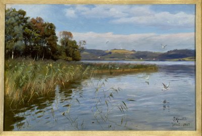 Zomerdag aan het meer door Peder Monsted