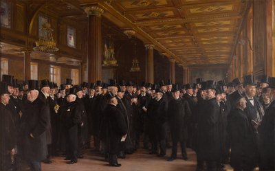 Beurs afbeelding of Van Copenhagen Stock Exchange door Peder Severin Krøyer