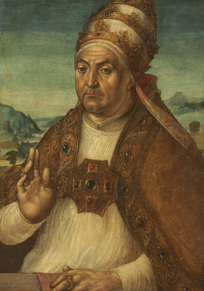 Portret van Paus Sixtus IV della Rovere door Pedro Berruguete