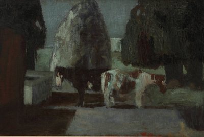 Tuin onder de Maan of Rust in de Villa door Pedro Figari Solari