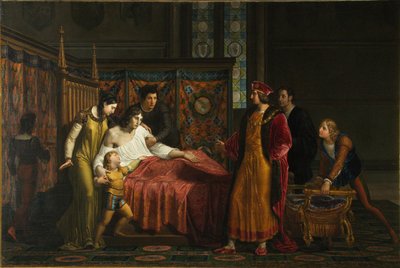 Karel VIII bezoekt Gian Galeazzo Sforza in Pavia in 1494 door Pelagio Palagi