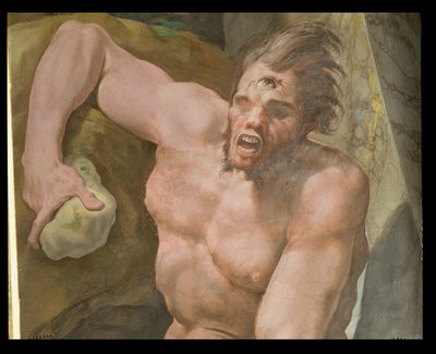 De Odyssee, detail van Polythemus, 1554-56 door Pellegrino Tibaldi