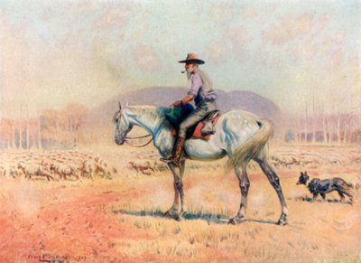 Een schaapherder door Percy F.S. (after) Spence