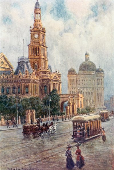 Het Stadhuis, Sydney door Percy F.S. (after) Spence