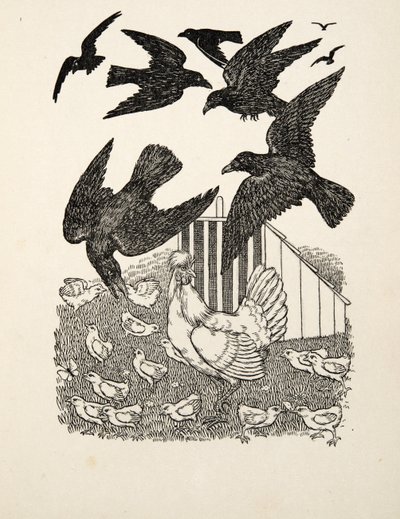 Een Rekenkundige Kraai, uit Honderd Anekdotes van Dieren, uitgegeven 1924 door Percy J. Billingshurst