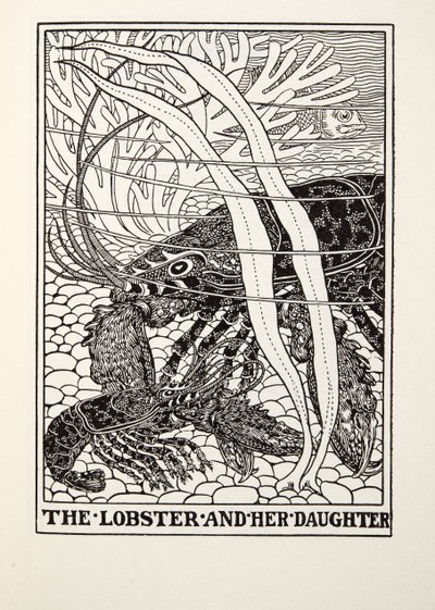 De Kreeft en haar Dochter, uit Fontaine Fabels, uitgegeven 1905 door Percy J. Billingshurst