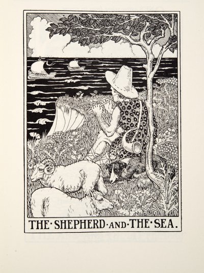 De Herder en de Zee, uit Fontaine Fabels, uitgegeven 1905 door Percy J. Billingshurst