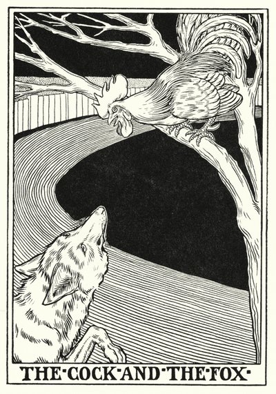 Fabels van La Fontaine: De haan en de vos door Percy James Billinghurst