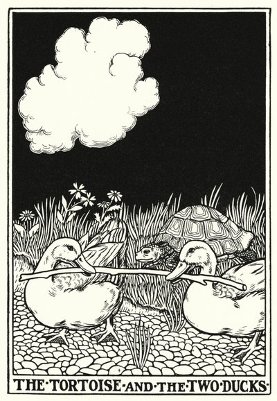 Fabels van La Fontaine: De schildpad en de twee eenden door Percy James Billinghurst