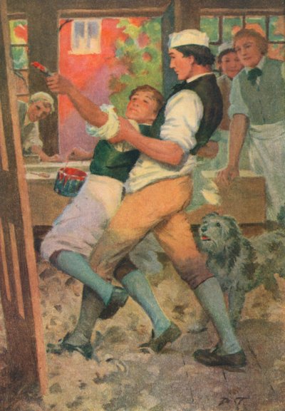 Illustratie voor Adam Bede door George Eliot (kleurenlitho) door Percy Tarrant