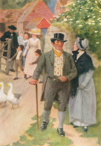 Illustratie voor Adam Bede door George Eliot (kleurenlitho) door Percy Tarrant