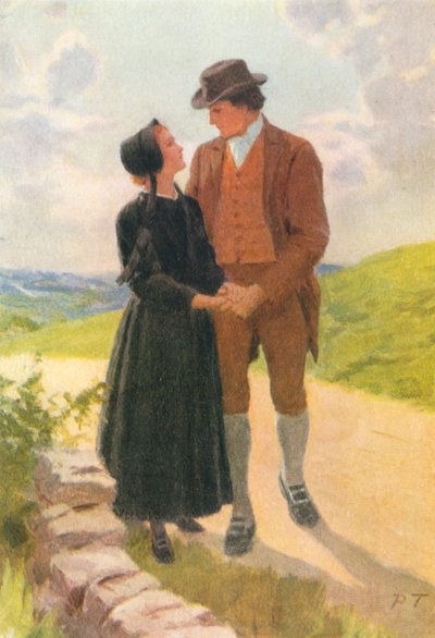 Illustratie voor Adam Bede door George Eliot (kleurenlitho) door Percy Tarrant