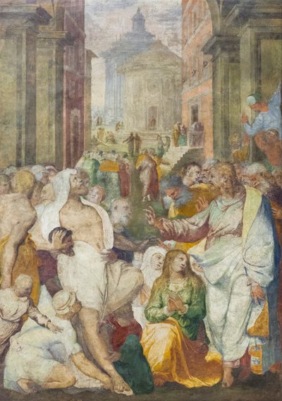 De Opwekking van Lazarus door Perino del (1501 47) Vaga