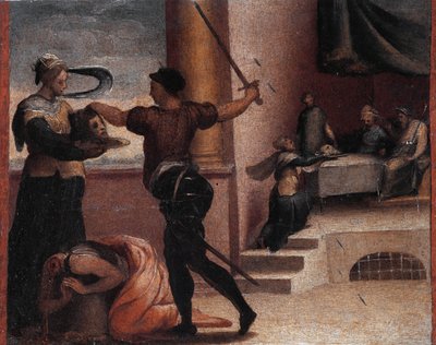Salome en de onthoofde St. Johannes de Doper door Perino del Vaga