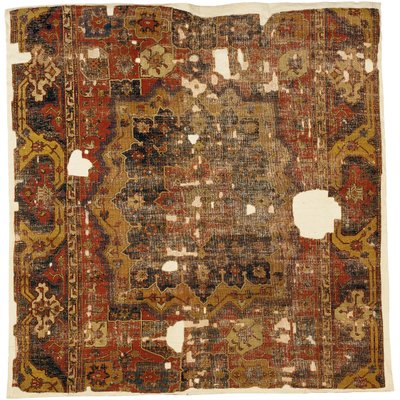 Tabriz medaillon en cartouche tapijtfragment, Noordwest Perzië, tweede helft 16e eeuw door Persian School