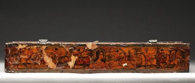 Gereedschapskist die de Heilige Familie afbeeldt, c.1830 (gemengde media) door Persian School