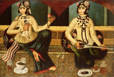 Twee harem dames door Persian School