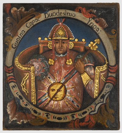 Huayna Capac, 12e Inca-koning door Peruvian School