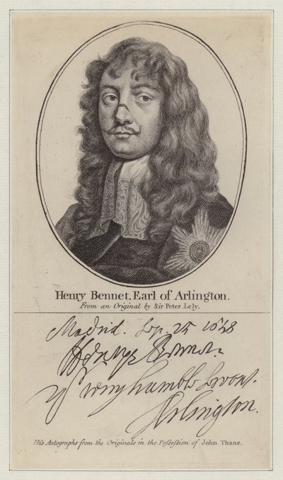 Henry Bennet door Peter (after) Lely